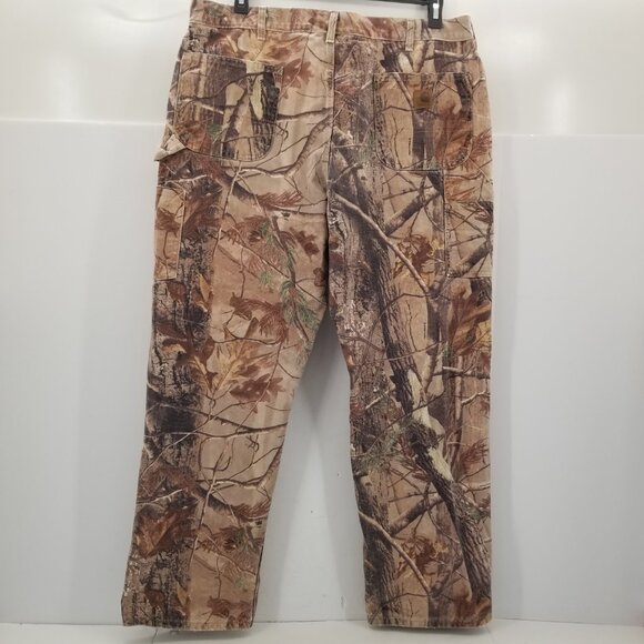 Vtg Carhartt Camo Pants B235 CAP Dungaree Fit Carpenter Mens 40 X31 - Picture 2 of 9
